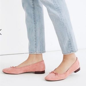 Madewell Adele Ballet Flats Suede Shoes Rounded Toes